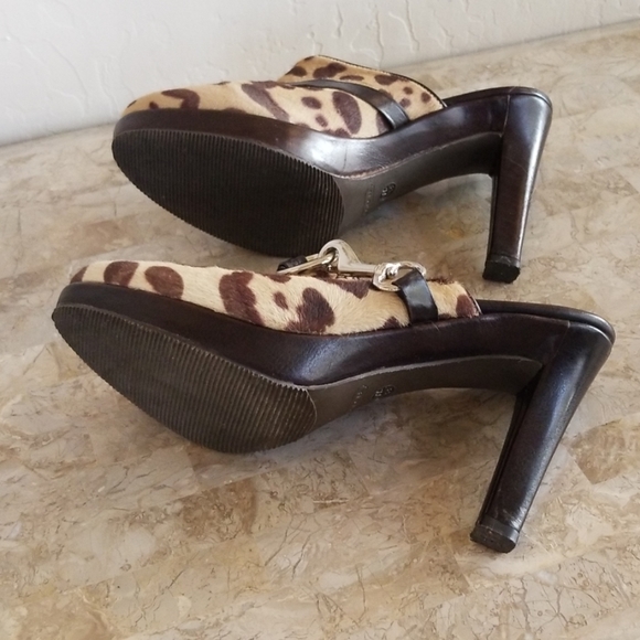 Coach Leopard Calfhair Heeled Mule NWOT - Picture 6 of 6